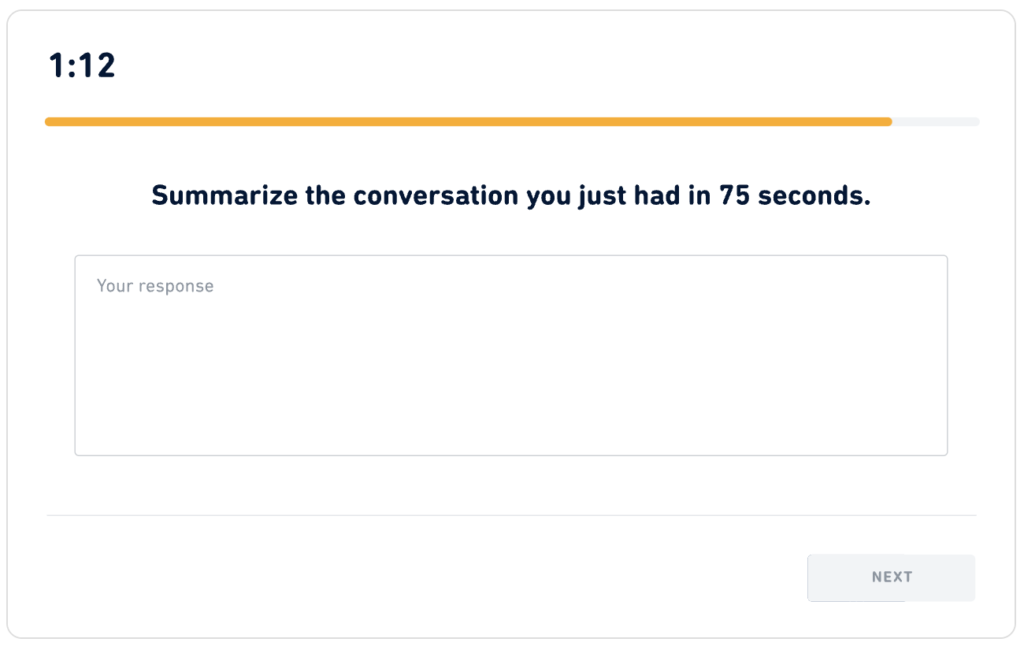 デュオリンゴテスト（duolingo english test）で出題されるSummarize the Conversation