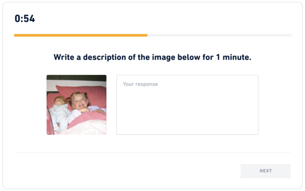 デュオリンゴテスト（duolingo english test）で出題されるWrite About the Photo